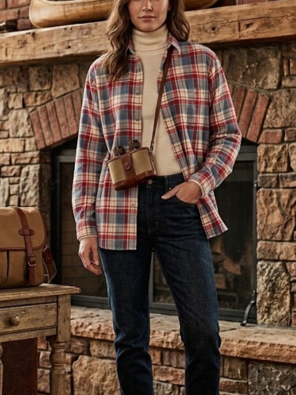 Limited Chinos vM Plaid Flannel Shirt Oversized Boxy Cabin Style Cotton